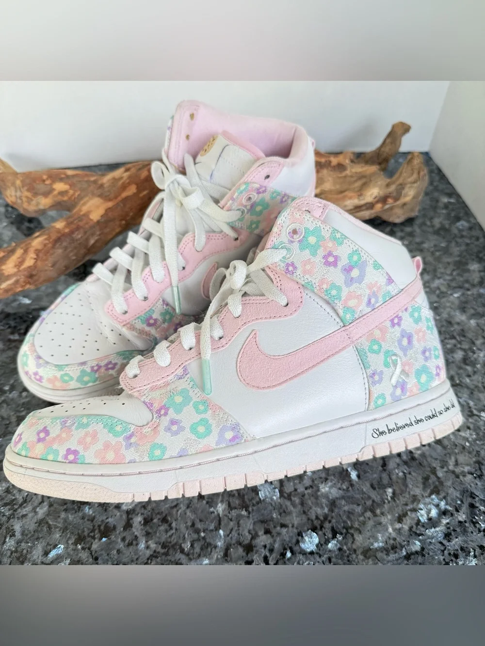 Nike x Doernbecher XIX Dunk High 'White Pink' size 11, cookie sneaker